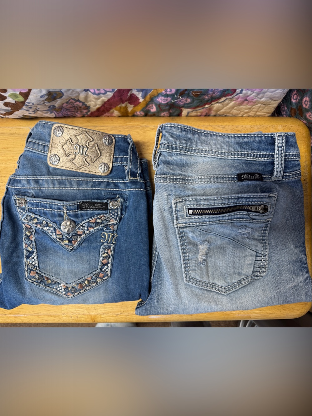 Miss Me Blue Pocket Jeans